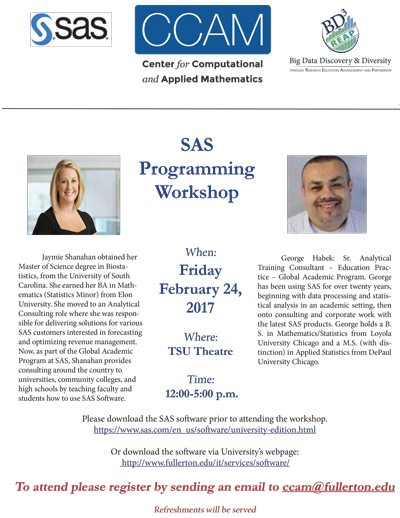 SAS Programming Workshop